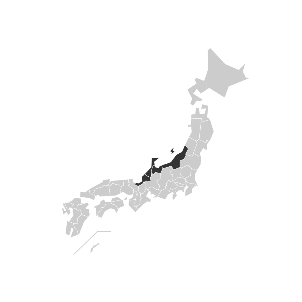 北陸の地図