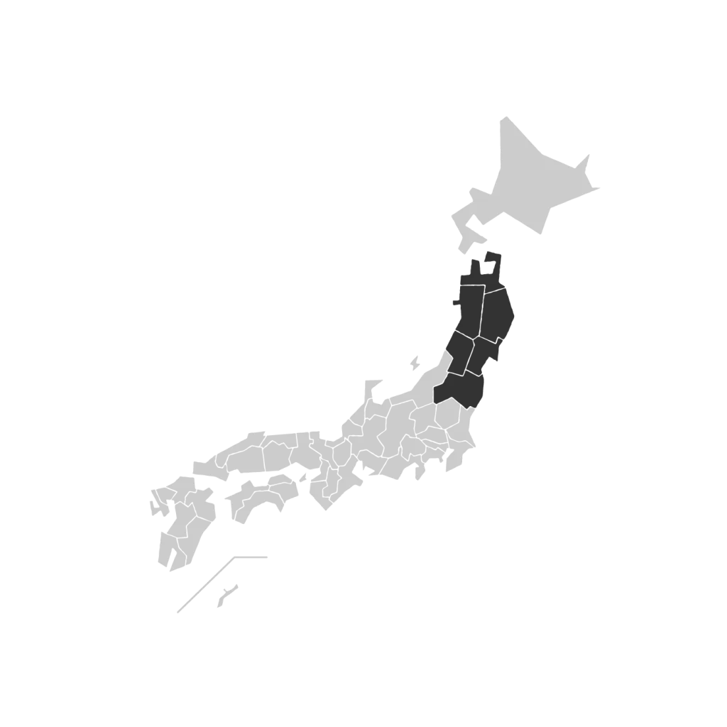 東北の地図